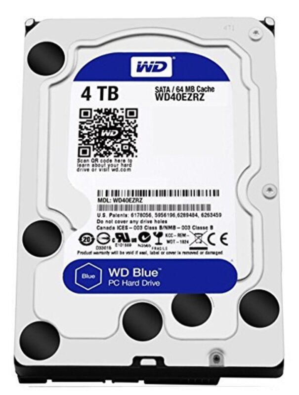 4 TB HDD (ฮาร์ดดิสก์) WD BLUE 5400RPM SATA3 WD40EZAZ  (by Pansonics)