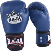 นวมชกมวยหนังแท้ นวมมวยไทย นวมราชา ถุงมือ นวมต่อย RAJA  BOXING Gloves Model 1 Leather (หนังวัวแท้ 100%)