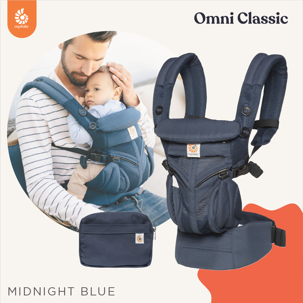 Ergobaby เป้อุ้มเด็ก รุ่น Omni Classic (Omni 360) สำหรับ 0-48 เดือน รุ่นคลาสสิค ปรับได้ 4 ท่า ลดปวดหลัง กระจายน้ำหนักดี มีประกัน 1 ปี