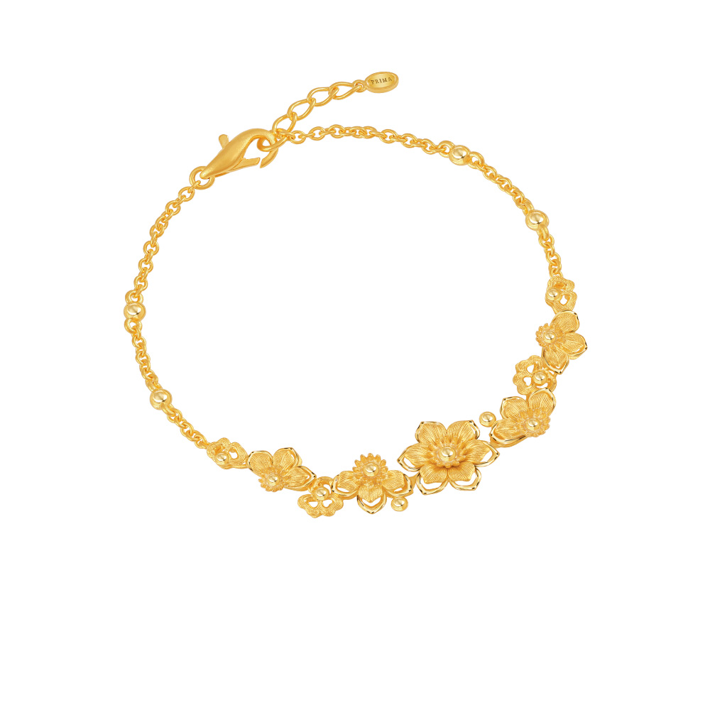 PRIMA สร้อยข้อมือทองคำ 99.9% ดอกบัวสวรรค์ Flora Collection 116L4972-18 ราคา 84,420 บาท*ส่งฟรี