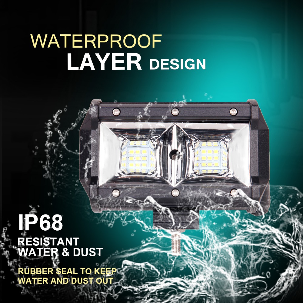 X2 ได้ 2 ชิ้น คุ้มกว่าเยอะ !! ไฟสปอตไลท์รถยนต์ 54W LED Headlight Flood Beam เเสงพุ่งเเละกระจาย สำหรับไฟหน้ารถ ไฟท้ายรถ ไฟช่วยตัดหมอก ไฟรถมอเตอร์ไซค์ อุปกรณ์เเต่งรถ อะไหล่รถยนต์ บิ๊กไบค์ ATV 12V-24V ขนาด 5 นิ้ว เเสงขาว งานพรีเมี่ยม จำนวน 2 ชิ้น