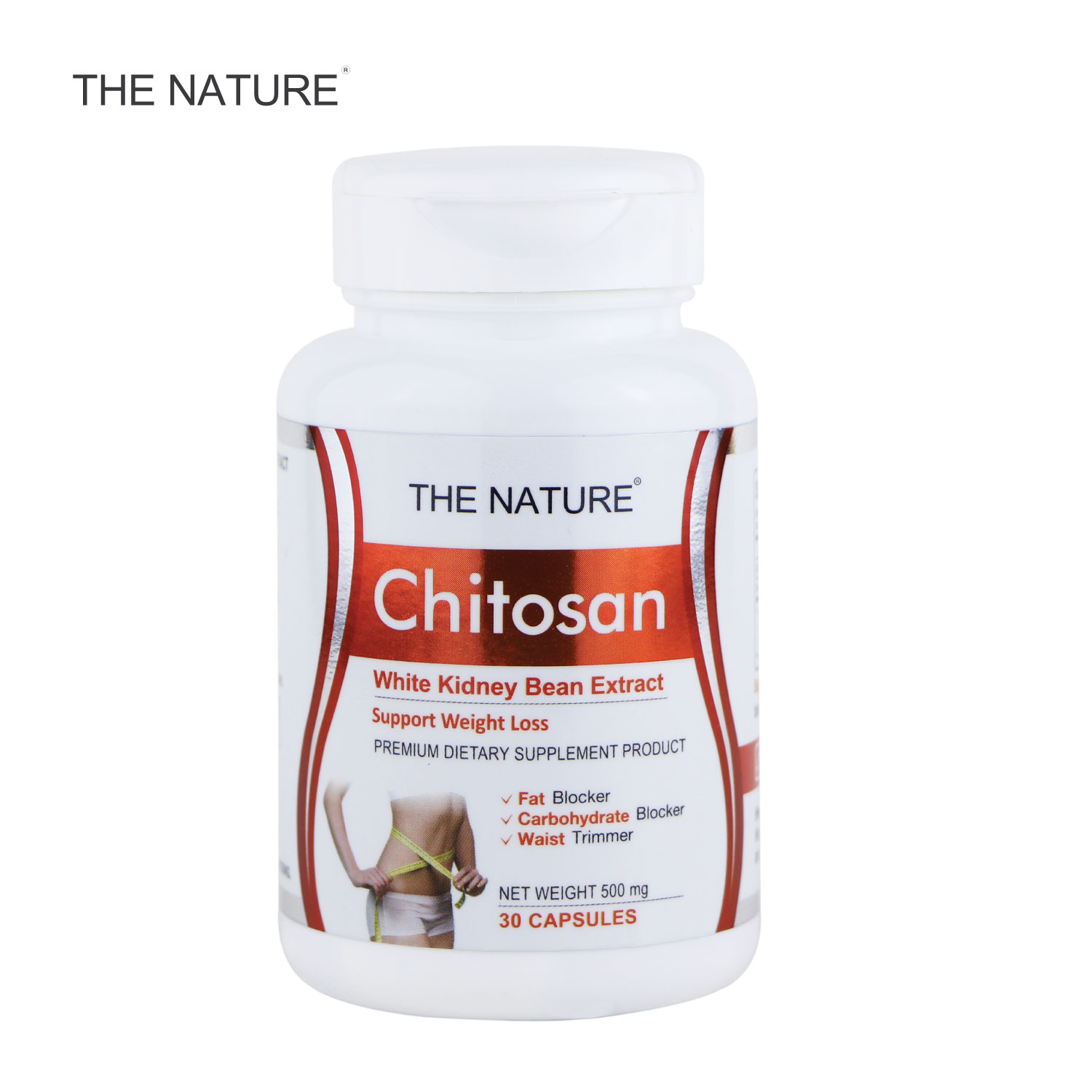 ไคโตซาน สารสกัดจากถั่วขาว เดอะ เนเจอร์ x 1 ขวด Chitosan White Kidney Bean Extract THE NATURE