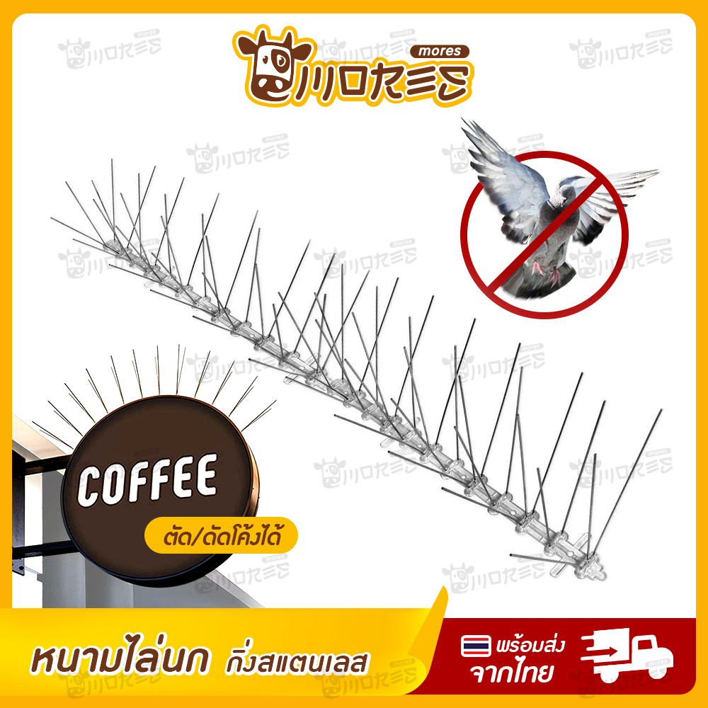 ที่กันนกพิราบ หนามไล่นก สแตนเลส B-HOME ที่กันนกเกาะ อุปกรณ์ไล่นก ตาข่ายดักนก ไล่นก เครื่องไล่นก ลวดไล่นก bird spikes ใช้งานง่าย ลวดไล่นกพิราบ กันนกพิราบ หนามไล่นกพิราบ ที่กันนก หนามกันนกพิราบ อุปกรณ์ไล่นกพิราบ หนามไล่นกพิลาบ // AN-BDSPI ราคา 429 บาท*ส่งฟรี