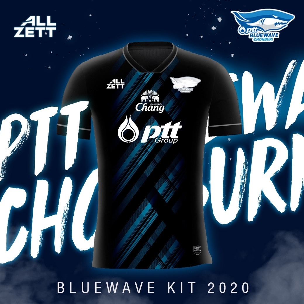 เสื้อแข่งขัน “ฉลามพลังเพลิง” 2020 สีดำ PTT Bluewave Chonburi Futsal Club