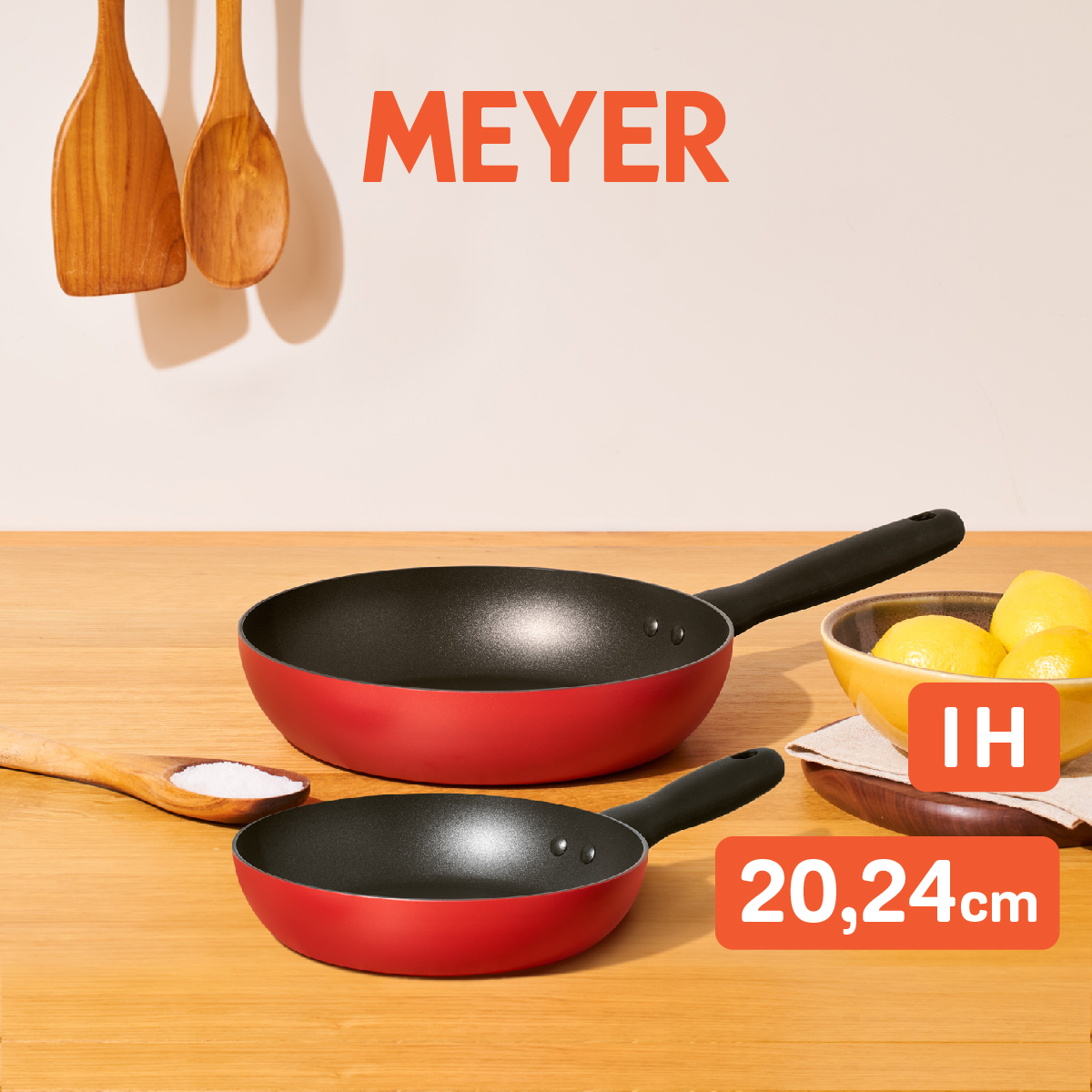 MEYER Bauhaus Induction 20, 24 ซม. Duo Frypan set (14209-TE12) ราคา 1,319 บาท*ส่งฟรี