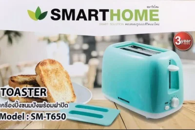 Toaster เครื่องปิ้งขนมปัง 2ชิ้น แบรนด์ SMARTHOME รุ่น SM-T650