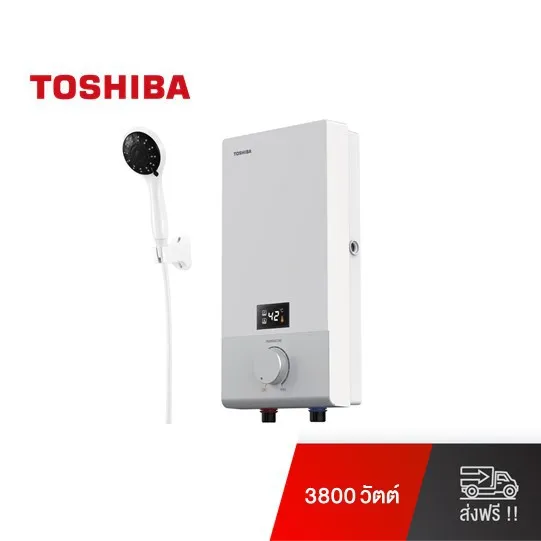 Toshiba เครื่องทำน้ำอุ่น 3,800 วัตต์ รุ่น DSK38ES5KW-(สีขาว)