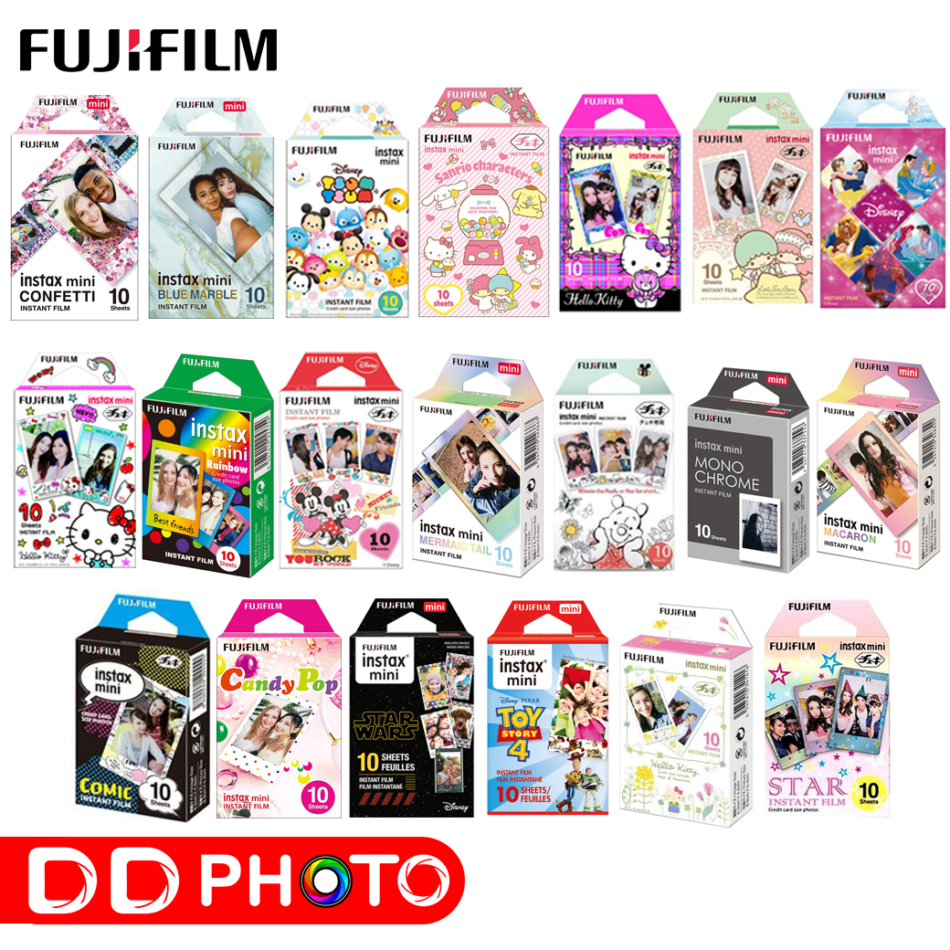 Fujifilm Film instax mini ฟิล์มคละลายการ์ตูน ฟิล์มโพราลอยด์ พร้อมส่ง