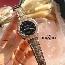 ภาพขนาดย่อสินค้านาฬิกา Coach ล้อมเพชร 100% สายหนัง สุดหรู ️พร้อมกล่อง นาฬิกาทางการ นาฬิกาแฟชั่น นาฬิกาลำลอง