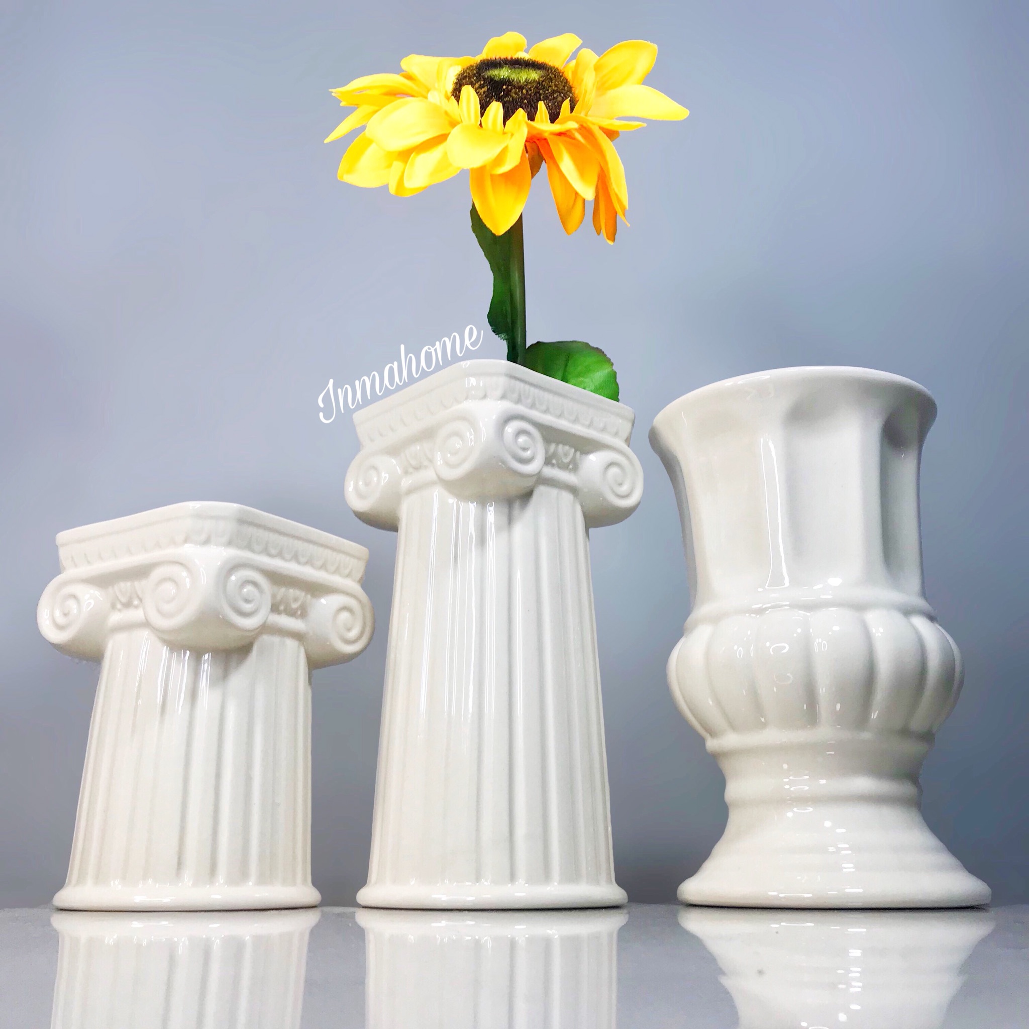 แจกัน โรมัน แจกันเซรามิกสีขาวมุก l Pure White Ceramic Vases l แจกัน l เซรามิค l แจกันสีขาว l แจกันสวยๆ