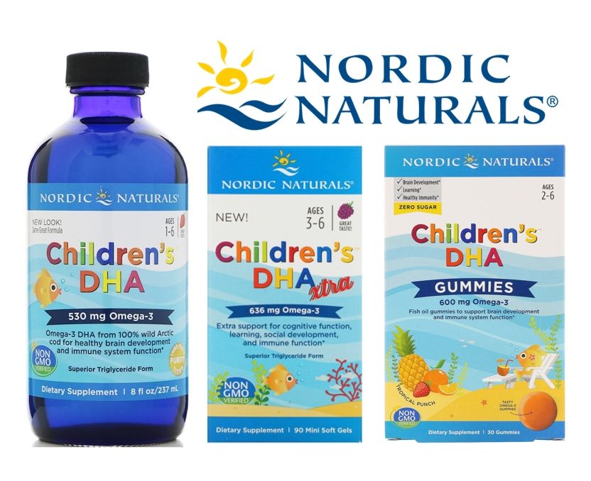 Nordic Naturals, Children's DHA, แบบน้ำ ซอฟเจล และกัมมี่ ราคา 1,390 บาท*ส่งฟรี