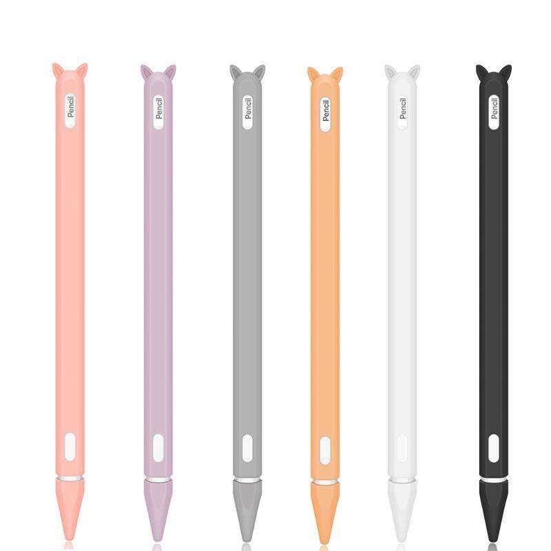 กระเป๋าซิลิโคนใส่ปากกาป้องกันหูแมวน่ารัก,เคสป้องกันสำหรับApple Pencil 2สำหรับiPad Pencil