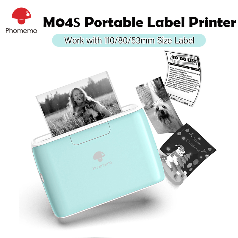 Phomemo M04S 304DPI Thermal Label Printer,Bluetooth Portable Sticker Maker Machine,Great For Barcode,Waybill,Notes,Photos ราคา 1,739 บาท*ส่งฟรี
