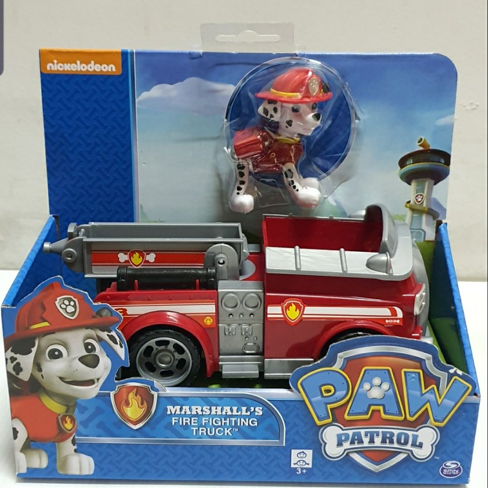 Lakky ของเล่นเด็ก รถ Paw Patrol ยานพาหนะ Marshall's Fire Fighting Vehicles ยานพาหนะ ของใหม่ ของสะสม