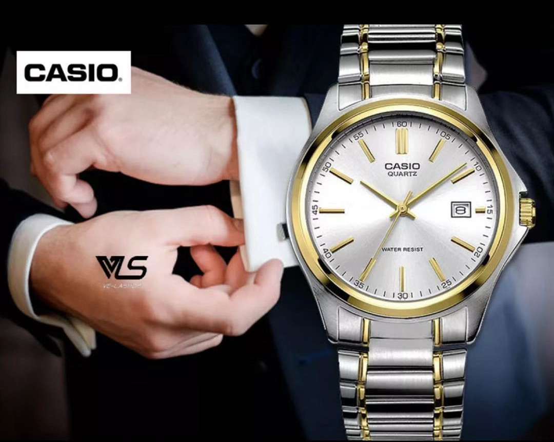 COM Shop/Casio Standard รุ่น MTP-1183A-1A - นาฬิกาผู้ชาย สายแสตนเลส หน้าปัดดำ (สินค้าขายดีมาก) มั่นใจ ของแท้ ประกันศูนย์ 1 ปีเต็ม