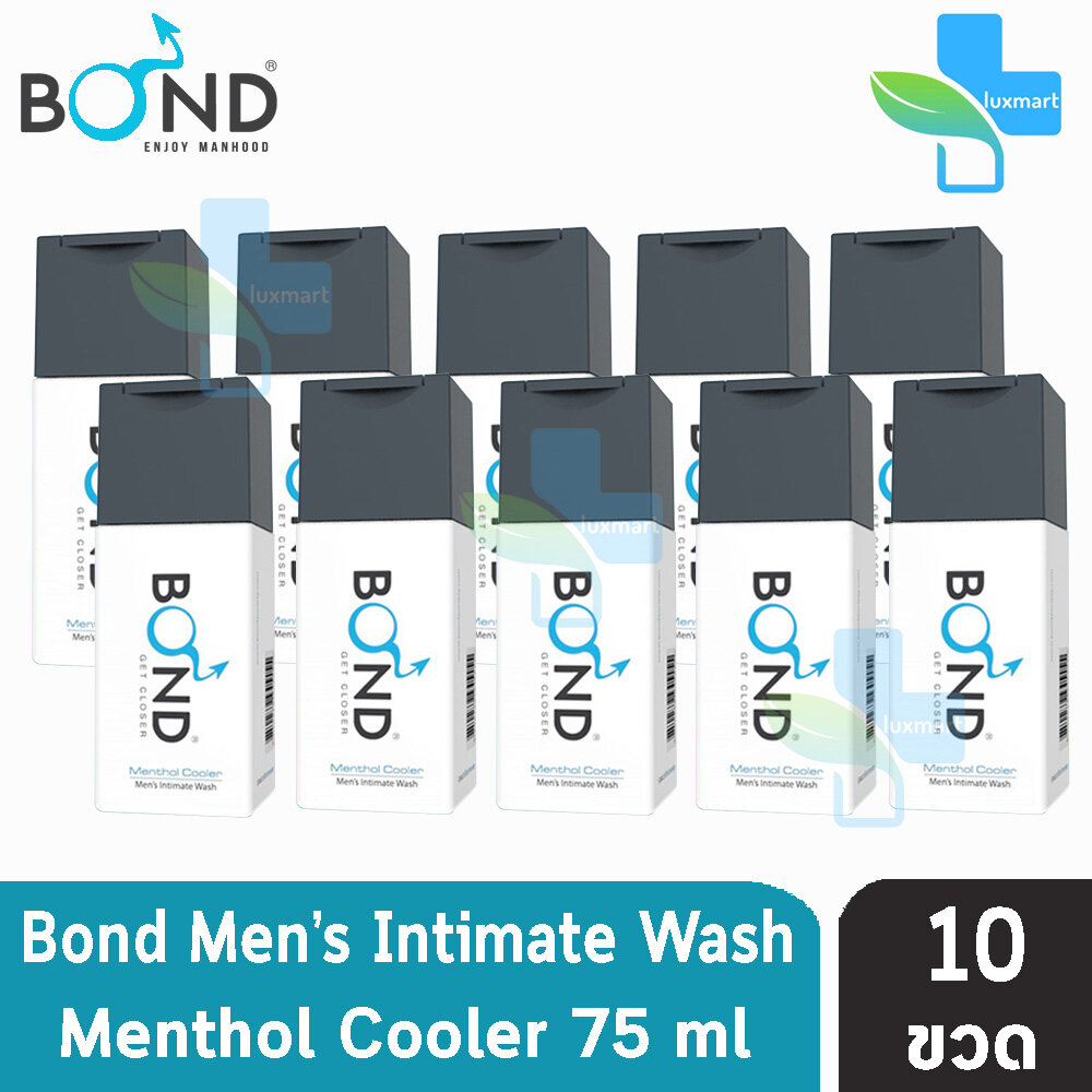 [เจลล้างน้องชาย] Bond Wash 75 Ml. บอนด์ วอช (สูตรเย็น) เมนทอล คูลเลอร์ เจลทำความสะอาดจุดซ่อนเร้นสำหรับผู้ชาย [10 ขวด]สีฟ้า