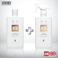 Autoglym Leather Cleaner 500 ml.น้ำยาทำความสะอาดเบาะหนังแท้ + Leather Care Balm 500 ml. น้ำยาเคลือบบำรุงหนังแท้