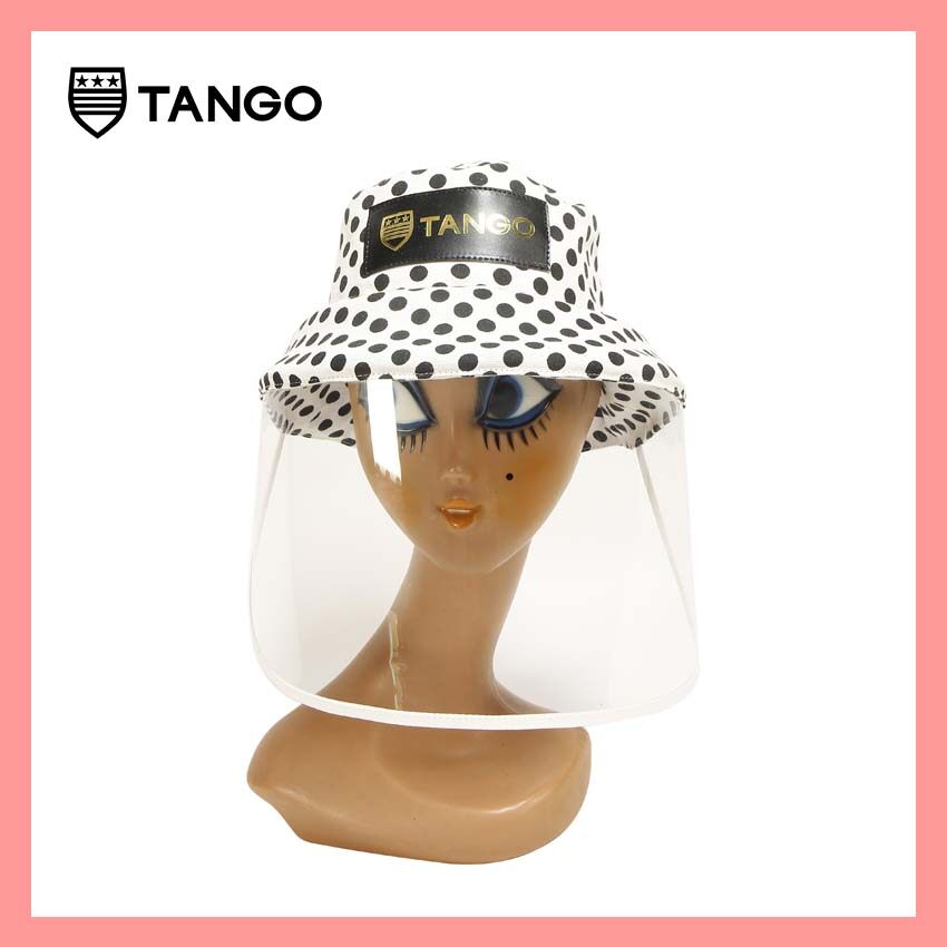 ใหม่ TANGO BUCKET HAT with plastic Face Shield หมวกผ้าแฟชั่น ปลอดภัย ช่วยปกป้องละอองน้ำ กันฝุ่น กันไวรัส ผ้าค็อตตอน ลินิน