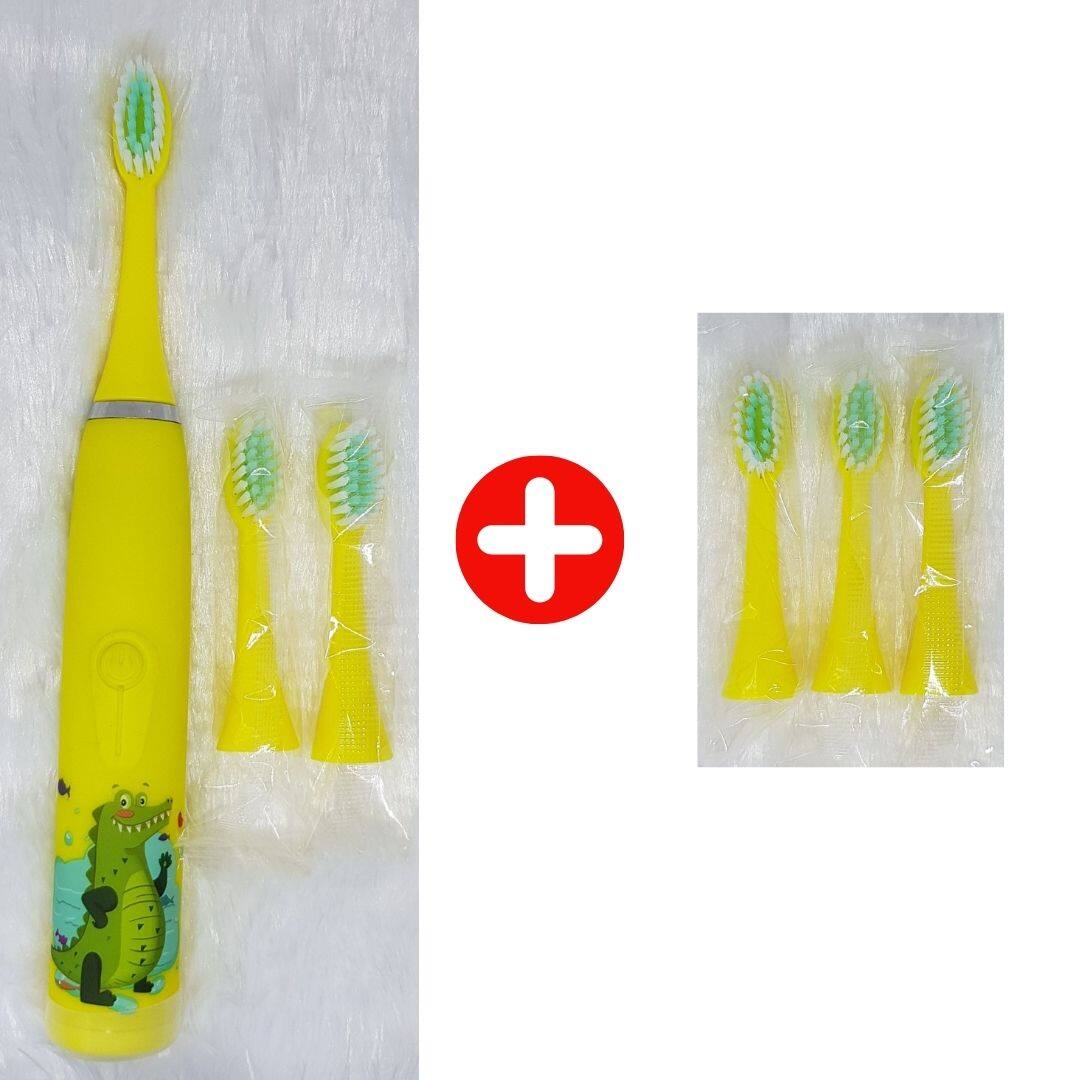 แปรงสีฟันเด็ก แปรงสีฟันไฟฟ้า สำหรับเด็ก ระบบสั่น sonic cleaning ฟรีหัวแปรงเพิ่มอีก2อัน