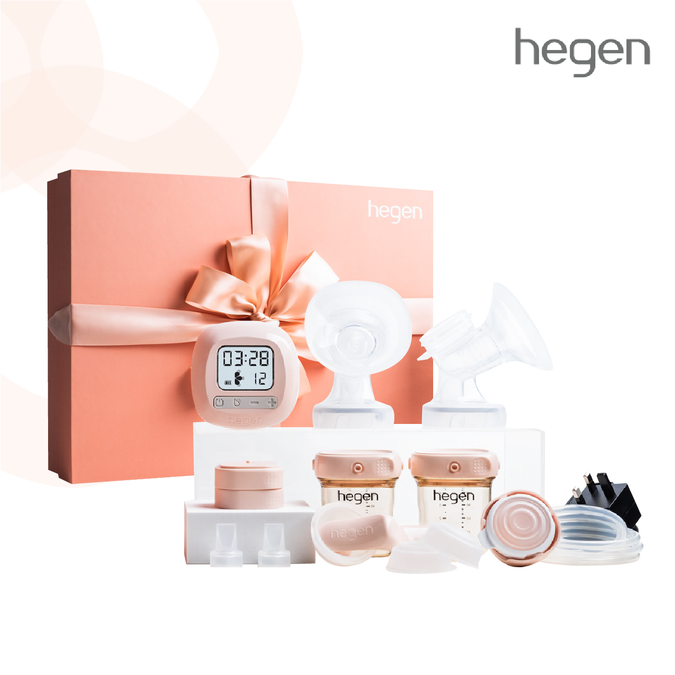 Hegen (เฮเก้น) เซ็ทปั้มนมไฟฟ้า Double Electric Breast Pump (SoftSqround™) รหัส HEG11321105 ราคา 13,900 บาท*ส่งฟรี