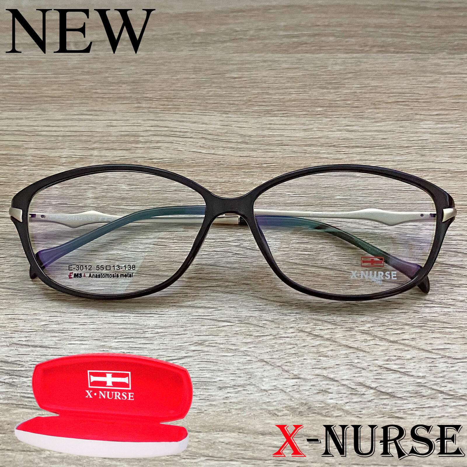 กรอบแว่นตา แว่นตาสำหรับตัดเลนส์ ผู้ชาย ผู้หญิง Fashion รุ่น X-NURSE 3012 สีน้ำตาล ทรงรี ขาสปริง วัสดุ พลาสติก พีซี เกรด เอ รับตัดเลนส์สายตาเลนส์กันแดดทุกชนิด
