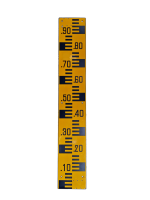 แผ่นวัดระดับน้ำ แบบเรียบ 1 เมตร [สต๊าฟเกจ Staff Gauge]