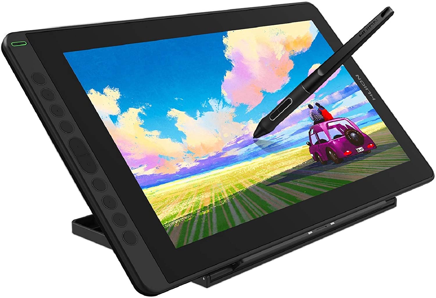 HUION Kamvas 16 Graphic Drawing Tablet with Screen Full-Laminated Battery-Free Stylus Tilt Function 8192 Pen Pressure and 10 Shortcut Keys Stand Included-15.6 Inchblack ราคา 16,999 บาท*ส่งฟรี