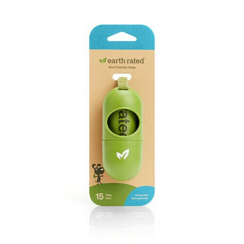 Earth rated : Leash Dispenser with 15 Bags ถุงเก็บมูลสัตว์เลี้ยง แบบพกพา