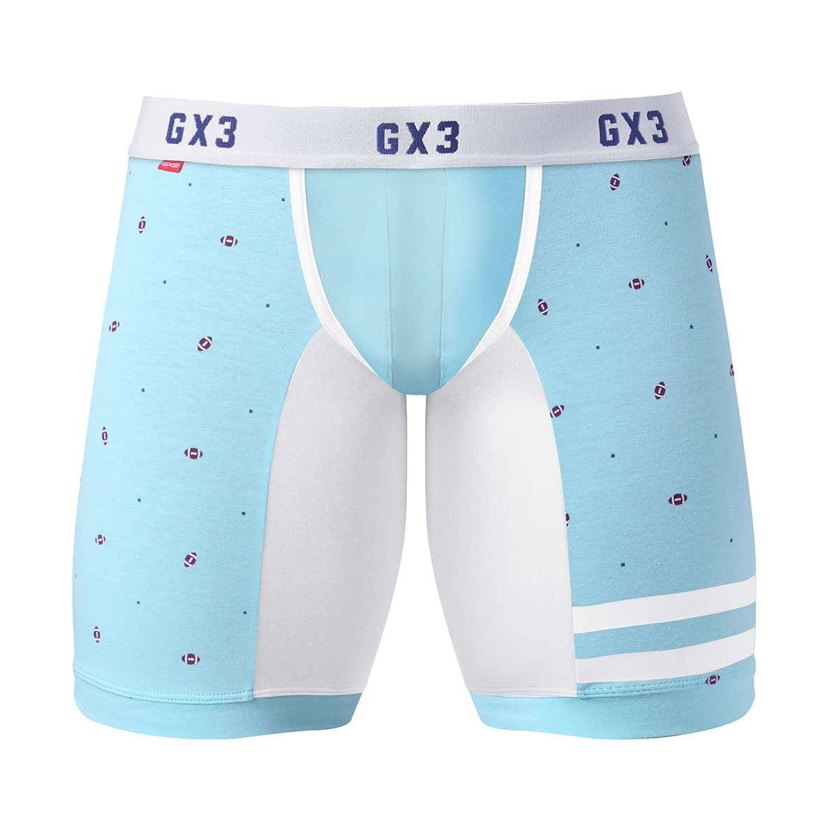 GX3 Underwear THE COTTON Long Leg Boxer - Light Blue