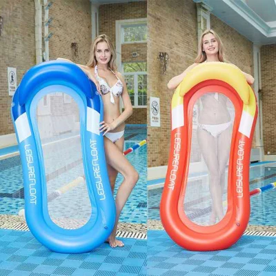 1010-Inflatable floating hammock air bed floatingwater lounge chair drifter pool beach rubberrings for adults Inflatable mattress Can be u...