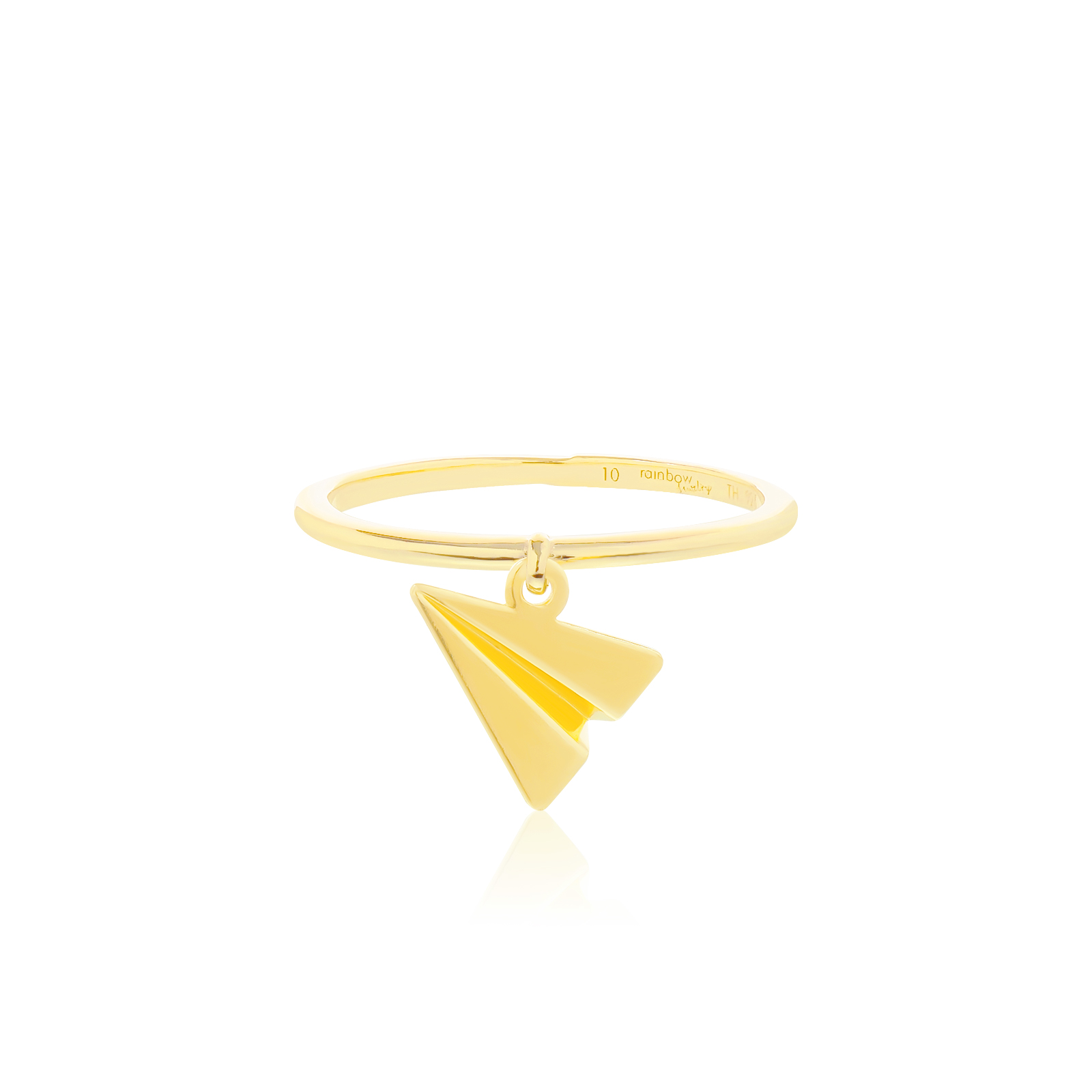 ORIGAMI LUCKY RING แหวนห้อยจี้ลายกระดาษพับ สัญลักษณ์แห่งความโชคดี และ ความสุข 13 ลาย สีทอง 18K Gold