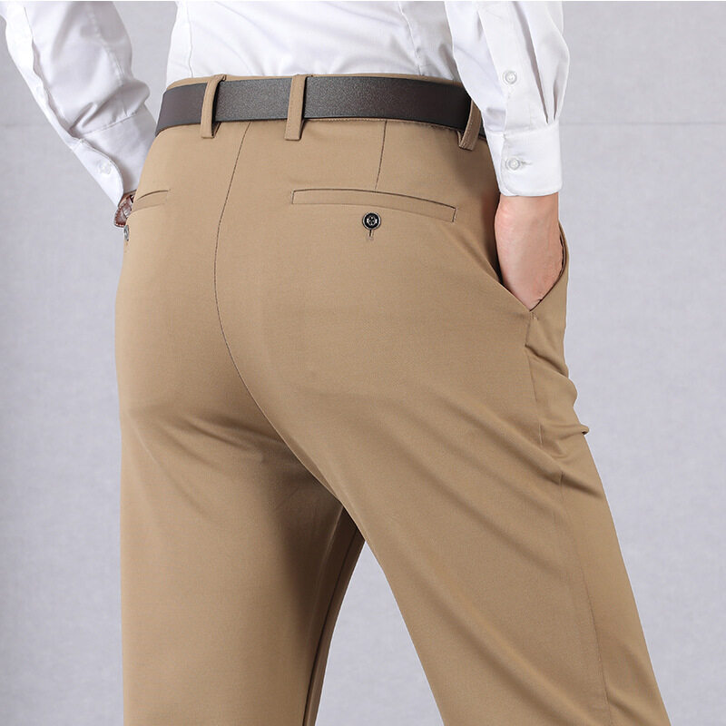 Men Fashion Shop กางเกงสแล็คชาย ผ้ายืด ทรงกระบอกเล็ก กางเกงสแลคผู้ชาย กางเกงใส่ทำงานผช