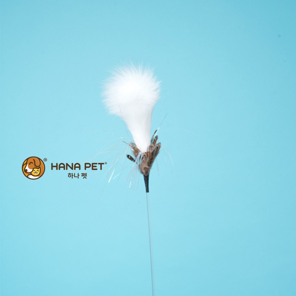 ของเล่นแมว Hana Pet ไม้ตกแมวรุ่น Aurora Merong สี Snow White ของเล่นน้องแมว ทำจากขนมิงค์แท้ Made in Korea ไม้ล่อแมว เบ็ดตกแมว ของเล่นแมว ราคา 399 บาท*ส่งฟรี