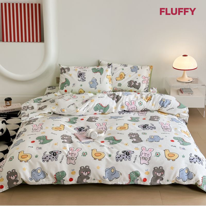 Fluffy ชุดผ้าปูที่นอน+รวมผ้านวม ผ้า cotton คอลเลคชั่น Dreamy ราคา 799 บาท*ส่งฟรี