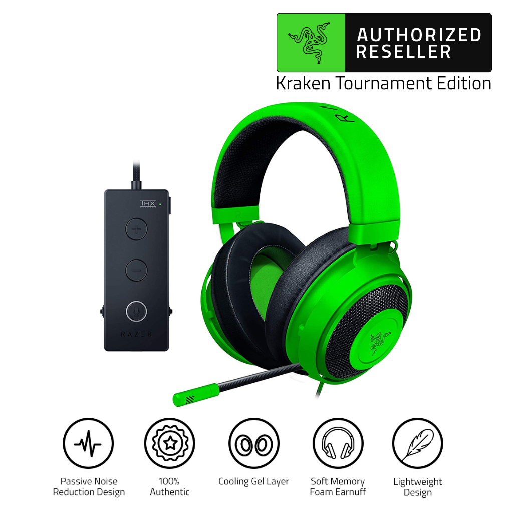 Razer Kraken Tournament Edition Wired Gaming Headset with USB Audio Controller (หูฟังเกมมิ่ง)