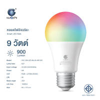 IWACHI หลอดไฟอัจฉริยะ Smart LED Bulb WiFi / Bluetooth RGB+CCT E27 ควบคุมผ่าน APP มีรีโมท ปรับได้ 16 ล้านสี ปรับระดับความสว่างได้