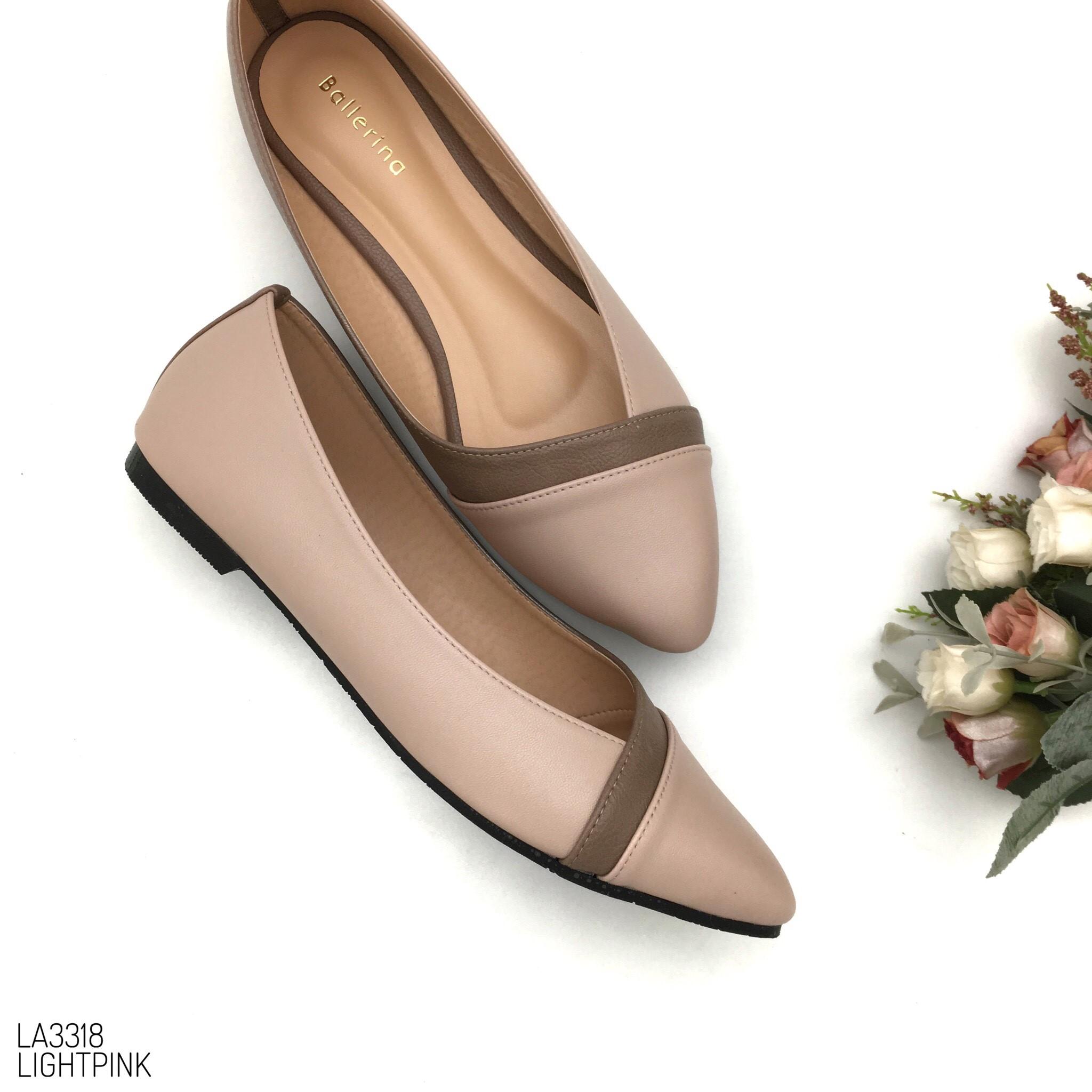 HaloBangkok รองเท้า Flat Shoes หนังพียู รุ่น LA3318