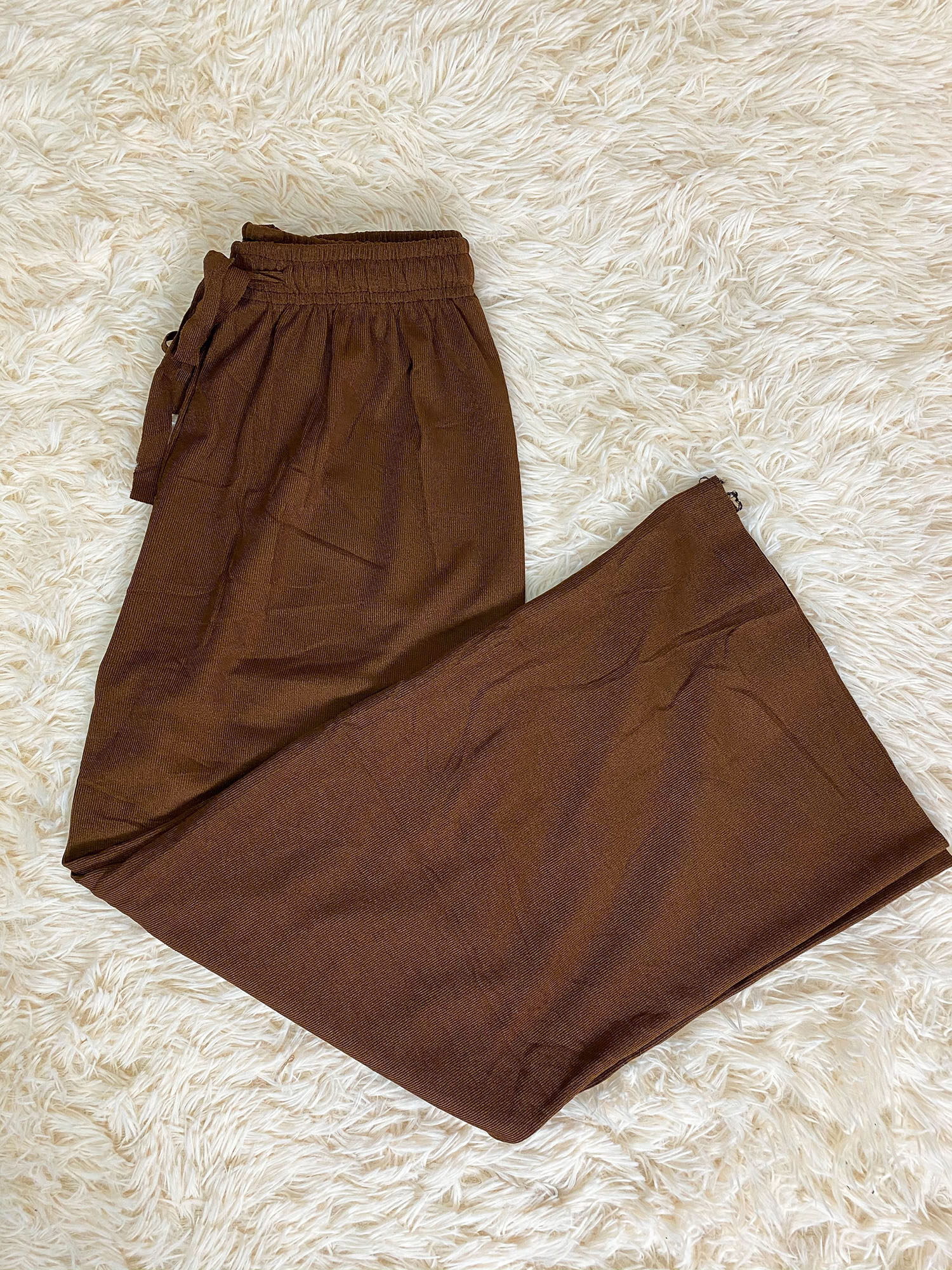กางเกงผ้าร่องzaraกางเกงขากว้างขายาวผ้าเนื้อดีพริ้วส่งจากไทย