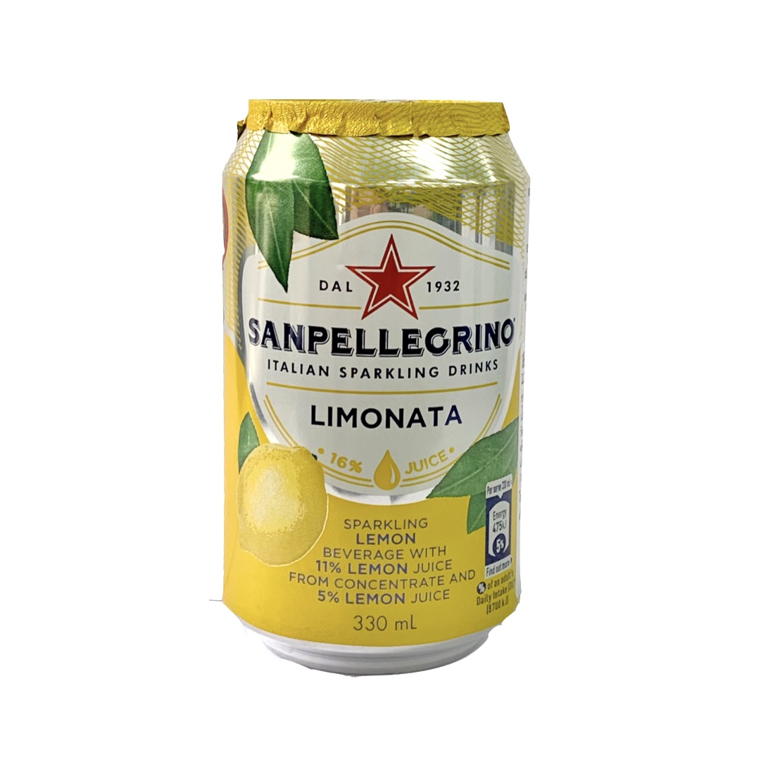 Sanpellegrino Lemon Juice 330ml.(น้ำมะนาวอัดก๊าซ)