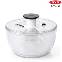 OXO สลัดสปินเนอร์ ขนาดใหญ่ | OXO GG Salad Spinner ใช้ล้าง แช่ และสะเด็ดน้ำออกจากผัก โดยไม่ทำให้ผักช้ำ สะเด็ดน้ำได้ง่ายดาย เพียงแค่กดด้วยมือเดียว