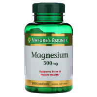 แม็กนีเซียม โดสสูง Nature Bounty Magnesium ขนาด 500 มิลลิกรัม จำนวน 200 เม็ด