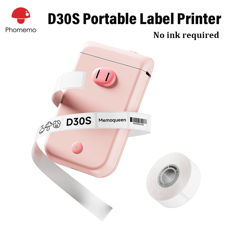 Phomemo D30S Bluetooth Thermal Label Printer,Mini Portable Sticker Maker Machine,Great For Barcode,Name Labels ราคา 670 บาท*ส่งฟรี