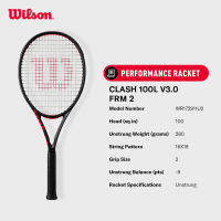 Wilson CLASH 100L V3.0 ไม้เทนนิส Unstrung WR172911U2 Official Store