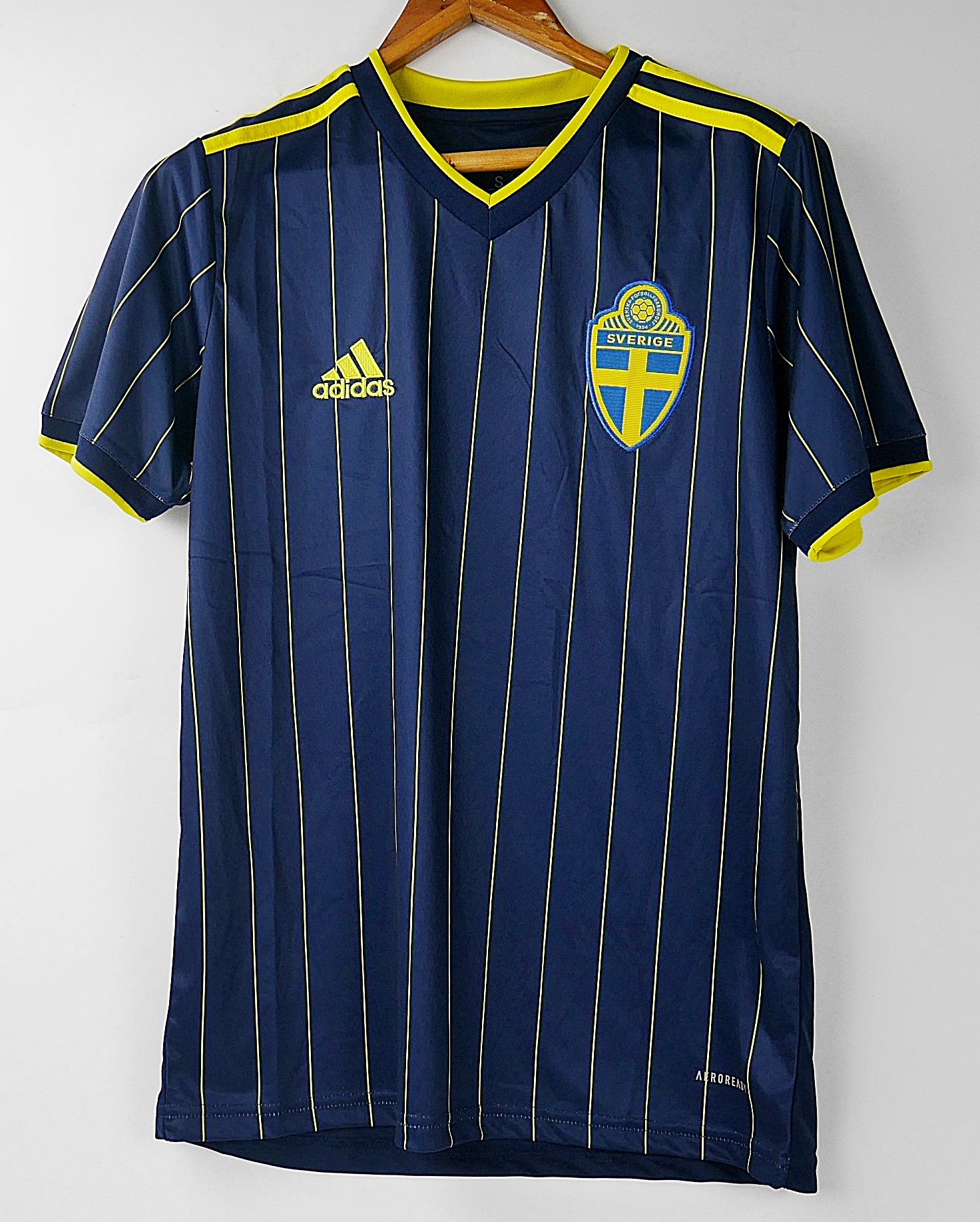 SWEDEN AWAY 2020-2021 NAVY BLUE FOOTBALL SHIRT SOCCER JERSEY