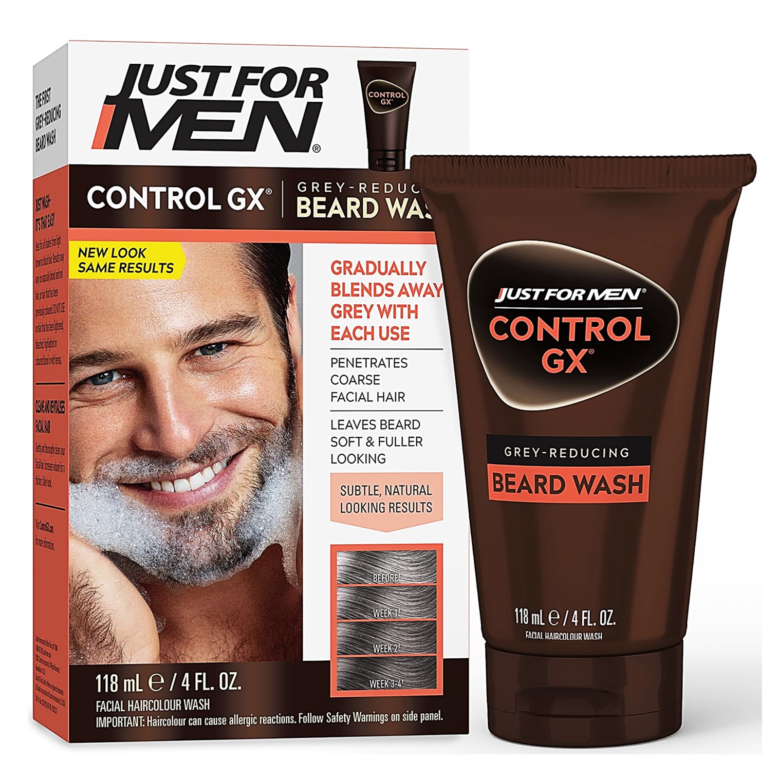 Just For Men Control GX Grey Reducing Beard Wash ผลิตภัณฑ์ทำความสะอาดและเปลี่ยนสีหนวดเคราสูตรพิเศษจากออสเตรเลีย ราคา 1,220 บาท*ส่งฟรี