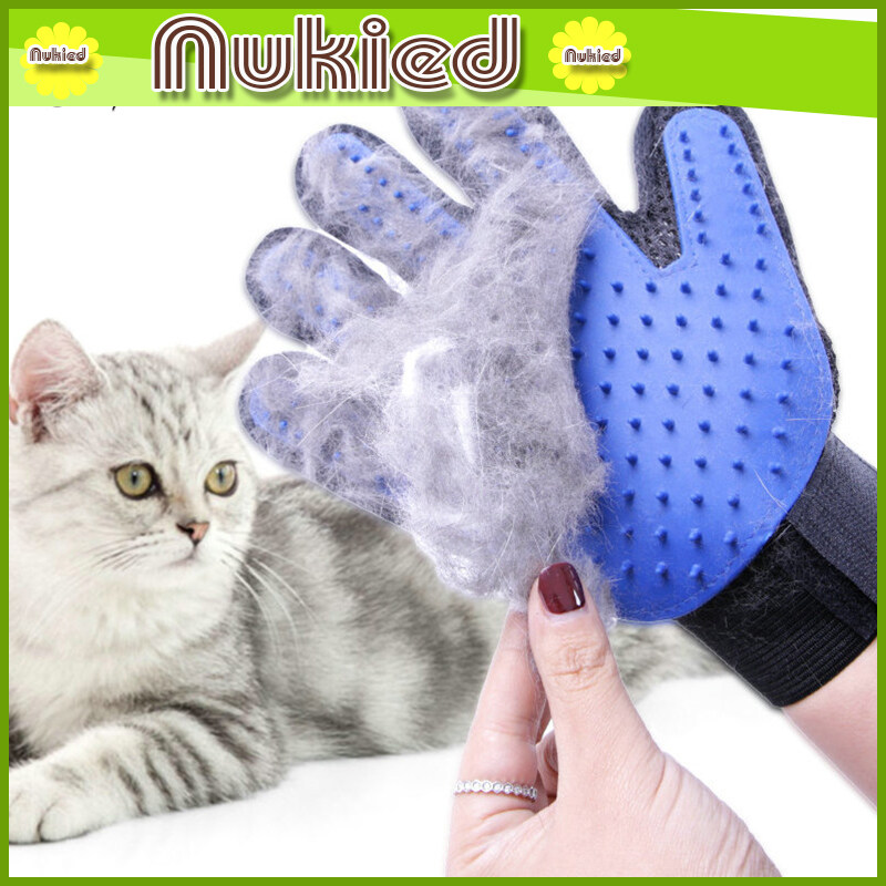 Pet Grooming Glove ถุงมือ แปรงขน ขนแมว ขนสุนัข มี 2 สี แปรงขนสุนัข หวีขนแมว หวีขนสุนัข