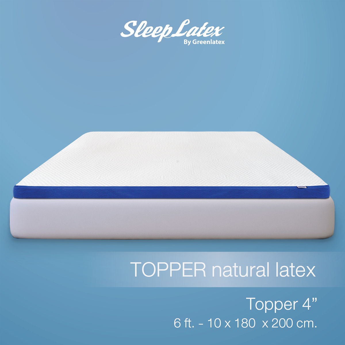 SLEEP LATEX Topper หนา 4 นิ้ว ท็อปเปอร์ ยางพาราแท้ รุ่น Luminous ขนาด 6 ฟุต แผ่นรองนอน ที่ีรองนอน แน่น นอนสบาย สินค้าคุณภาพ จัดส่ง7-10 วัน - Sleep Latex By Greenlatex ราคา 15,450 บาท*ส่งฟรี