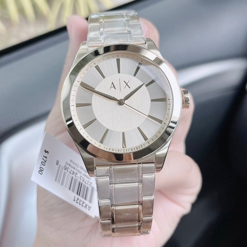 นาฬิกาผู้ชาย Armani Exchange สแตนเลสสตีล 44Mm Quartz สำหรับวัน