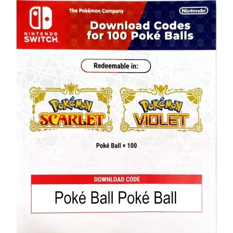 Nintendo Pokemon Scarlet & Violet Box + Pokeball Code - NO GAME