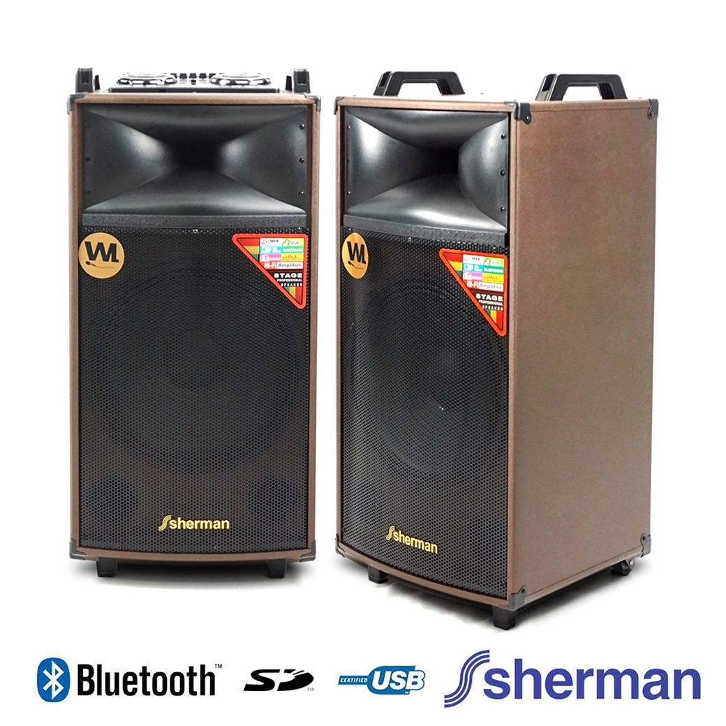 Sherman ชุดลำโพงขยายกลางแจ้ง ขนาด 15 นิ้ว รุ่น SB-606 ราคา 11,990 บาท*ส่งฟรี